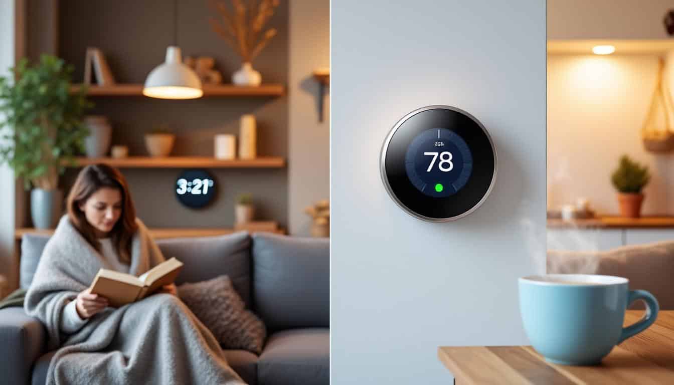 découvrez comment un thermostat intelligent adapte la température de votre maison en fonction de vos habitudes de vie pour un confort optimal et des économies d'énergie.